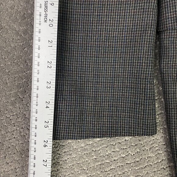 Lauren Ralph Lauren Houndstooth Blazer Men's 42L Gray Blue Red Wool 2 Button - Picture 13 of 15